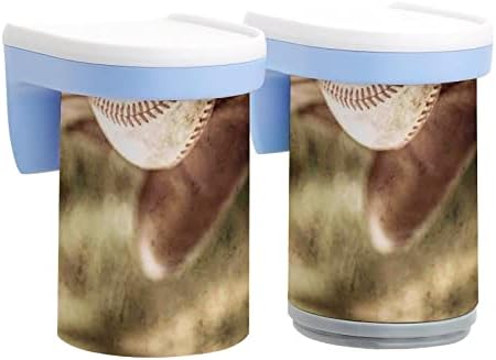 Nudquio Retro Baseball Fogkrém Jogosultja Egy Pár Mágneses Fogmosás Csésze Falra Szerelhető Fürdőszoba Kiegészítők Szervező