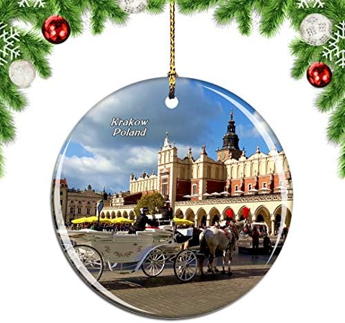 Weekino Lengyelország Krakkó Rynek Glowny Központi Tér Karácsony, karácsonyfa Dísz, Dekoráció Lógó Medál Dekoráció Város