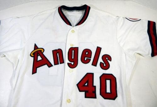 1991-ben a Kaliforniai Angyalok Mark Davis 40 Játék Kiadott Fehér Jersey 44 DP14405 - Játék Használt MLB Mezek