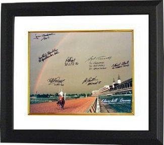 Látványos Ajánlat Churchill Downs Kentucky Derby-Győztes (1979) 16x20 Fotó 7 aláírt Egyedi Kialakítása - MAB Hologram