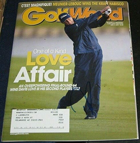Davis Love III Játékosok Bajnoki ALÁÍRT DEDIKÁLT Golf Világa-Magazin PGA - Dedikált Golf Magazin