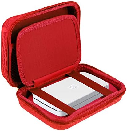 Navitech Piros Zseb/Hordozható/Mobil Nyomtató hordtáska Kompatibilis A Huawei Pocket Photo Printer (Hálós Zseb Kompatibilis
