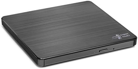 Hitachi-LG GP60 Külső DVD-Meghajtó, Vékony, Hordozható DVD-Író/Író/Lejátszó, Laptop, Windows vagy Mac OS Kompatibilis,