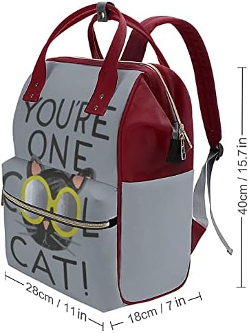 Napszemüveg Cool Cat Vízálló Anyu Hátizsák Nagy Kapacitású Pelenka Multifunkciós Táska Utazótáska