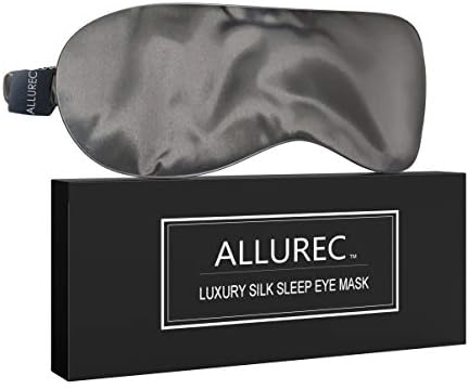 ALLUREC™ Luxus - os Tisztaságú Eperfa Selyem Aludni Szem Maszk. Csúcsminőségű 6A 22 Momme Hosszú Selyem. Puha,