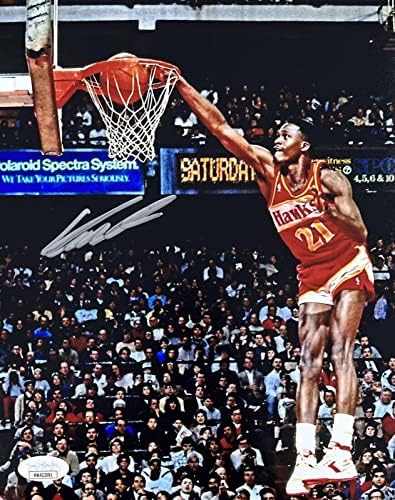 Dominique Wilkins Aláírt Dedikált 8x10 Fotó SZÖVETSÉG Hitelesítés 3 - Dedikált NBA-Fotók