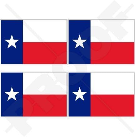 TEXAS Texasi Állami Zászló USA Amerika 2 (50 mm) Vinil-Lökhárító-Sisak Matrica, Matricák x4