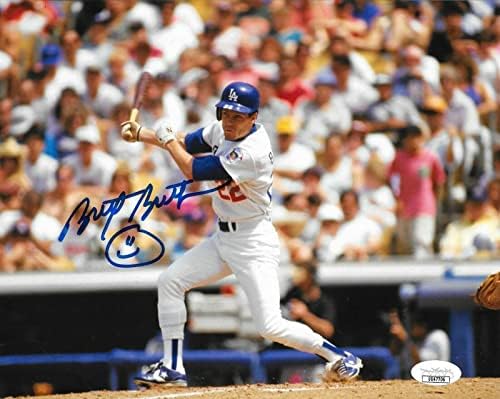 Brett Butler aláírt, LA, Los Angeles Dodgers 8x10 fotó dedikált 3 TÁRSASÁGGAL - Dedikált MLB Fotók