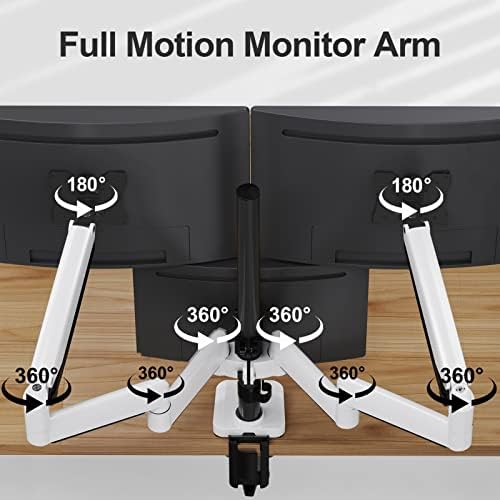 MOUNT PRO három Monitor Tartó, 3 Monitor Desk Mount Ott Képernyők akár 32 Col, Full Motion gázrugó három Monitor Állvány,