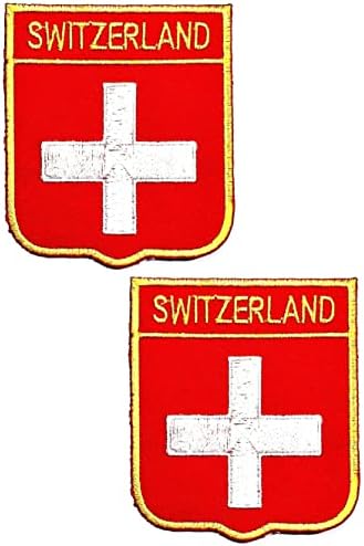 Kleenplus 2db. 2.6X2.3 INCH. Svájc Zászló Hímzett Javítás Vasalót Varrni A Nemzeti Jelkép Tapasz Négyzet Alakú Zászló
