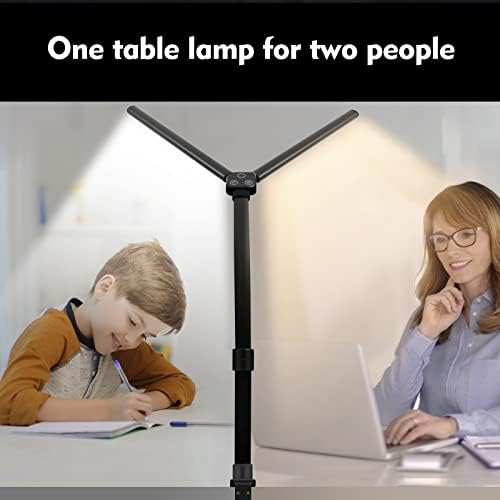 Ksunun Dupla Fej asztali LED Lámpa, Architect asztali Lámpa Otthoni Iroda, 24W Legfényesebb Munkapad Irodai Világítás-5